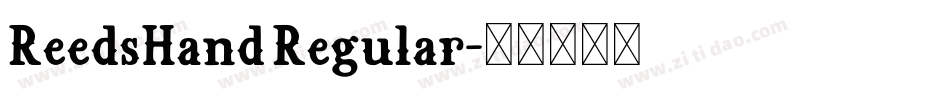 ReedsHand Regular字体转换